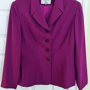 Ladies Size 10P Kasper Magenta Blazer Jacket Business Jacket GUC